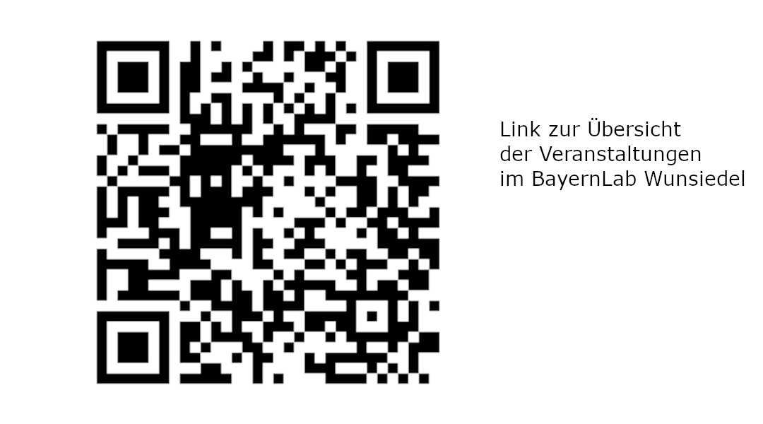 QR Code zu Veranstaltungen und Workshops BayernLab Wunsiedel